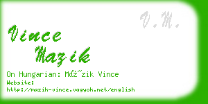 vince mazik business card